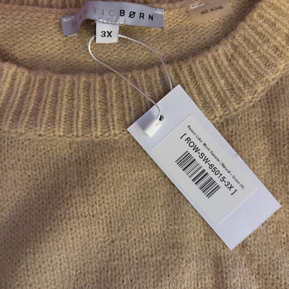 Baltic Born Rowen Color Block Sweater | Natural + Green Size 3XL3XL - Picture 6 of 8